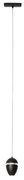 Moderne hanglamp zwart voor railsysteem 1-fase incl. LED - Magnetic Eggy