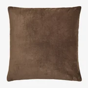 Vierkant Katoenen Fluwelen Kussen (40x40 Cm) Enid Bruin – Koffie - Sklum