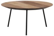 Salontafel Rond Verjongde Rand Teak - 60 X 60cm.