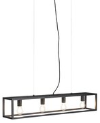 Industriële hanglamp zwart 4-lichts - Cage 4