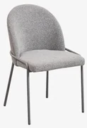 Pak Van 2 Grolet Gestoffeerde Eetkamerstoelen Krullend Antracietgrijs - Sklum