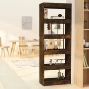 vidaXL Boekenkast/kamerscherm 60x30x166 cm spaanplaat gerookt eiken