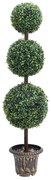 vidaXL Kunstplant met pot buxus bolvorming 118 cm groen