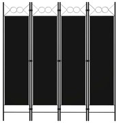 vidaXL Kamerscherm met 4 panelen 160x180 cm zwart