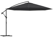 vidaXL Zweefparasol met aluminium paal 350 cm zwart