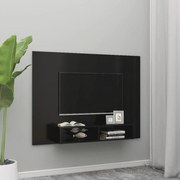 vidaXL Tv-wandmeubel 135x23,5x90 cm spaanplaat zwart