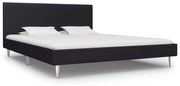 vidaXL Bedframe stof zwart 180x200 cm