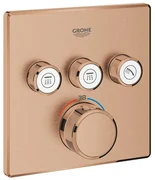 Grohe Grohtherm SmartControl Inbouwthermostaat - 4 knoppen - vierkant - brushed warm sunset 29126dl0