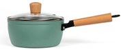 Livoo Steelpan met houten handvat 18 cm groen