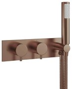 Crosswater MPRO inbouw thermostatisch badkraan horizontaal met handdouche set in geborsteld brons SW928274 /sw385438