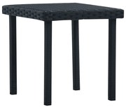 vidaXL Tuintheetafel 40x40x40 cm poly rattan zwart