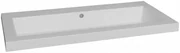 Lambini Designs Como wastafel mineraalmarmer 120cm enkel zonder kraangaten wit glans