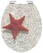 SCHÜTTE Toiletbril met soft-close RED STARFISH MDF hoogglans