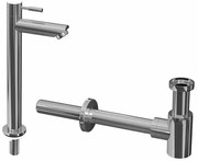 INK 2B Fonteinkraanset - staande Fonteinkraan - hoog - designSifon - Chroom 9902440