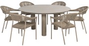 Sienna Donato dining tuinset 160xH75 cm 7 delig keramiek latte Taste 4SO