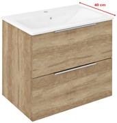 Sapho Cirasa Compact wastafel onderkast 60x39x54cm eiken