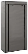 vidaXL Schoenenkast met hoes 58x28x106 cm stof grijs