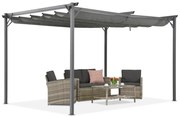 Antraciet terraspergola La Palma 4x4 m Garden Point