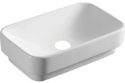 GO by Van Marcke Amon semiopbouwwastafel 49x30x13.5cm rechthoek porselein wit TR4120A