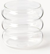 Mondgeblazen borosilicaatglas kleine tumblers Bubbly, 4-delig