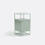 Stalen nachtkastje, 1 deur, Miva