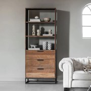 DTP Home Cosmo Teak Boekenkast Met Lades - 80x40x200cm.