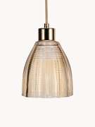 Kleine hanglamp Gleaming Gold van glas