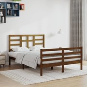 vidaXL Bedframe massief hout honingbruin 140x200 cm