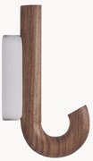Walnoothouten wandhaak Umbrella, in verschillende formaten