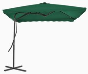 vidaXL Parasol met stalen paal 250x250 cm groen