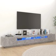 vidaXL Tv-meubel met LED-verlichting 260x35x40 cm betongrijs