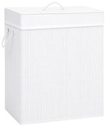 vidaXL Wasmand 83 L bamboe wit