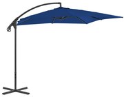 vidaXL Zweefparasol met stalen paal 250x250 cm azuurblauw