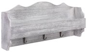 vidaXL Wandkapstok 50x10x23 cm hout grijs