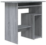 vidaXL Bureau 80x45x74 cm bewerkt hout grijs sonoma eikenkleurig