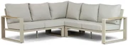Hoek loungeset 5 personen Aluminium/Polywood (teakfinish) Taupe  Lifestyle Garden Furniture Lezo