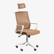 Bureaustoel Met Wielen En Armleuningen In Polypropyleen Teill Colors Licht Kameelbruin - Sklum