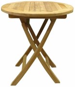 Klaptafel 70 cm rond teak