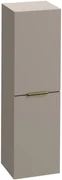 Saqu Lima halfhoge kast met messing greep 35x32x120cm mat greige