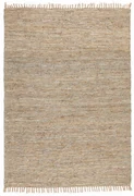 Vloerkleed in jute en leer, Aidas