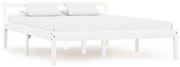 vidaXL Bedframe massief grenenhout wit 120x200 cm