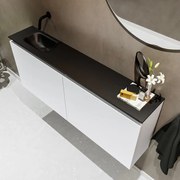 Mondiaz Ture 120cm toiletmeubel talc met wastafel urban links geen kraangat