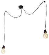 Hanglamp zwart 2-lichts - Cava Modern Minimalistisch rond Binnenverlichting Lamp