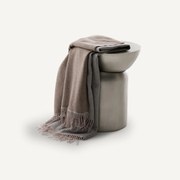 Plaid met franjes in kasjmier en zuiver wol, Alya