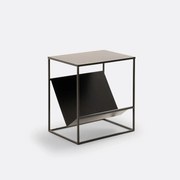 Bijzettafel/tijdschriftenrek, staal, Miva