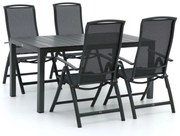 R&S Design Capri/Fidenza 160cm dining tuinset 5-delig verstelbaar