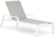Lifestyle Garden Furniture Licata Ligbed Verstelbaar Aluminium/Textileen /Aluminium/textileen Wit