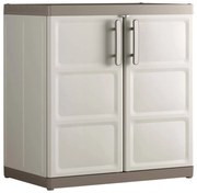 Keter Opbergkast laag Excellence XL 93 cm beige en taupe