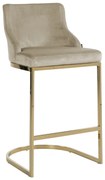 Richmond Interiors Bolton Velvet Barstoel Luxe Goud Met Khaki