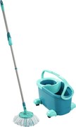 Leifheit Clean Twist Disc Mop Ergo– Compleet Dweilsysteem met Wieltjes – Micro Duo – 6 Liter